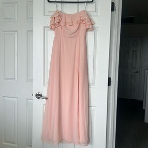 Lulu’s Pink Strapless Gown